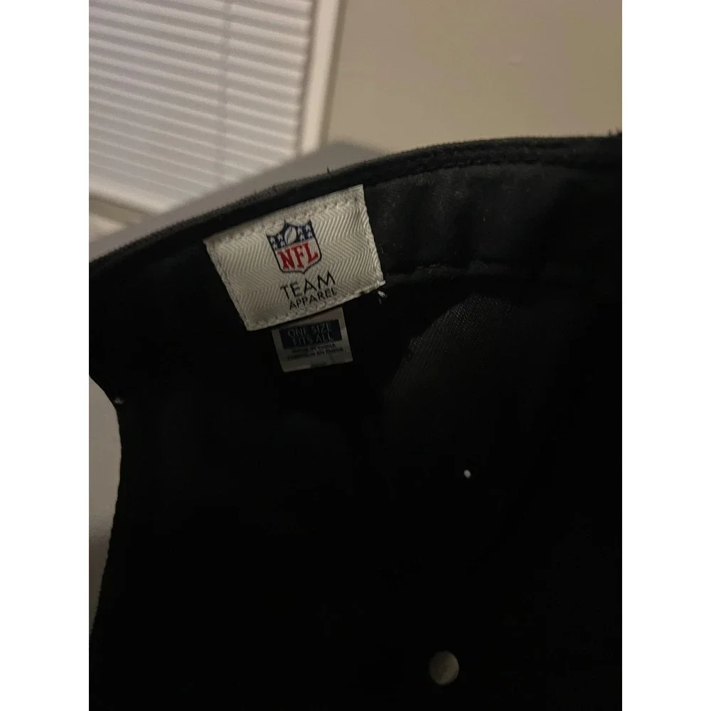 NFL Team Apparel Las Vegas Raiders Hat Black Gray Adjustable Baseball Cap‎ OSFM